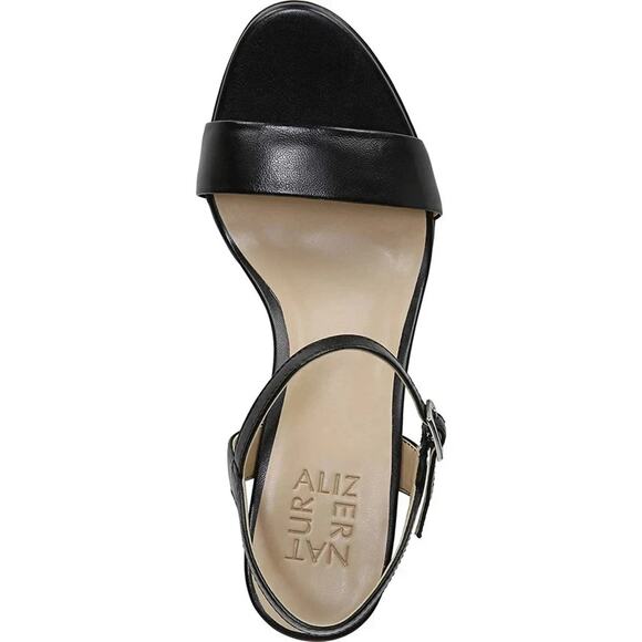 Naturalizer Women's Bristol Block Heel Sandals, Black Smooth Faux Leather, 7.5 M - Picture 4 of 4